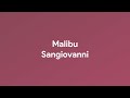 Sangiovanni - Malibu (Testo) 🎵