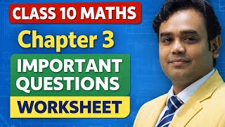 Class 10th Maths Chapter 3 Worksheet MCQ