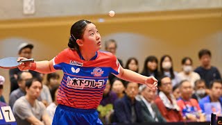 菅澤柚花里 vs 張本美和 TBESTGAME 京都カグヤライズ vs 木下アビエル神奈川 ノジマTリーグ2024-2025 2024年11月17日 山科地域体育館 【卓球 Tリーグ公式】