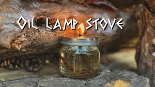 DIY Oil Lamp Making for BUSHCRAFT Shelter ! Camping with My Dog