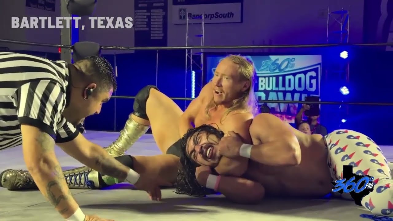 360 Pro Wrestling: Kelixx vs. Jonny vs. Tino - 360 Light Heavyweight Title (Referee: Fermin Perez)