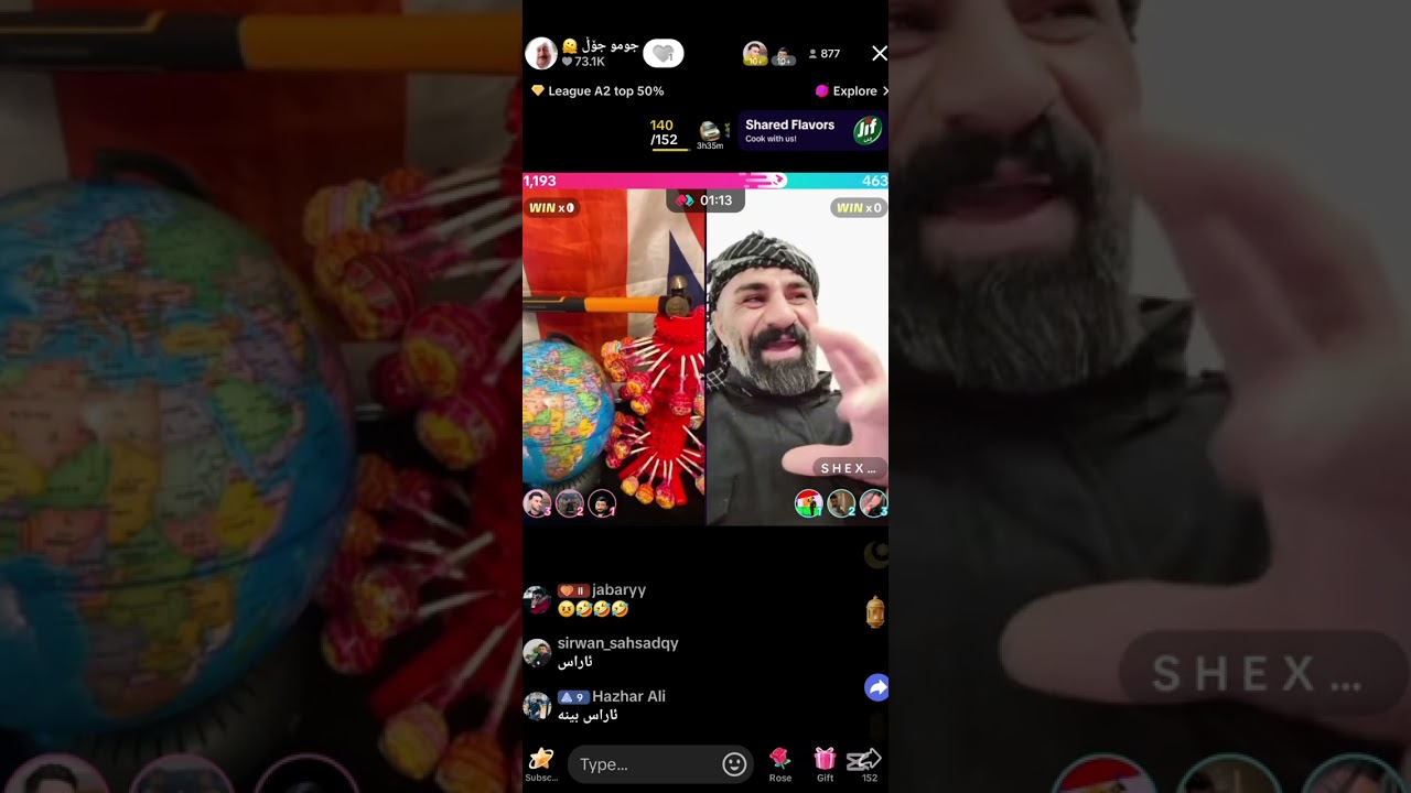 ساردە و شێخ کونە درۆ😂 ئەم لایڤەیان زۆر خۆشە شێخ حەیوانات خۆر😂😂 Sarda u shex razwan
