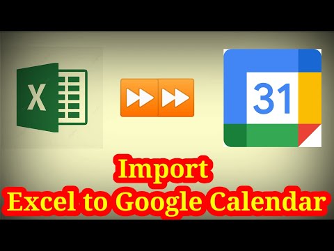 How to Export Calendar Events from Excel to Google Calendar | Excel Sheets with Google Calendar