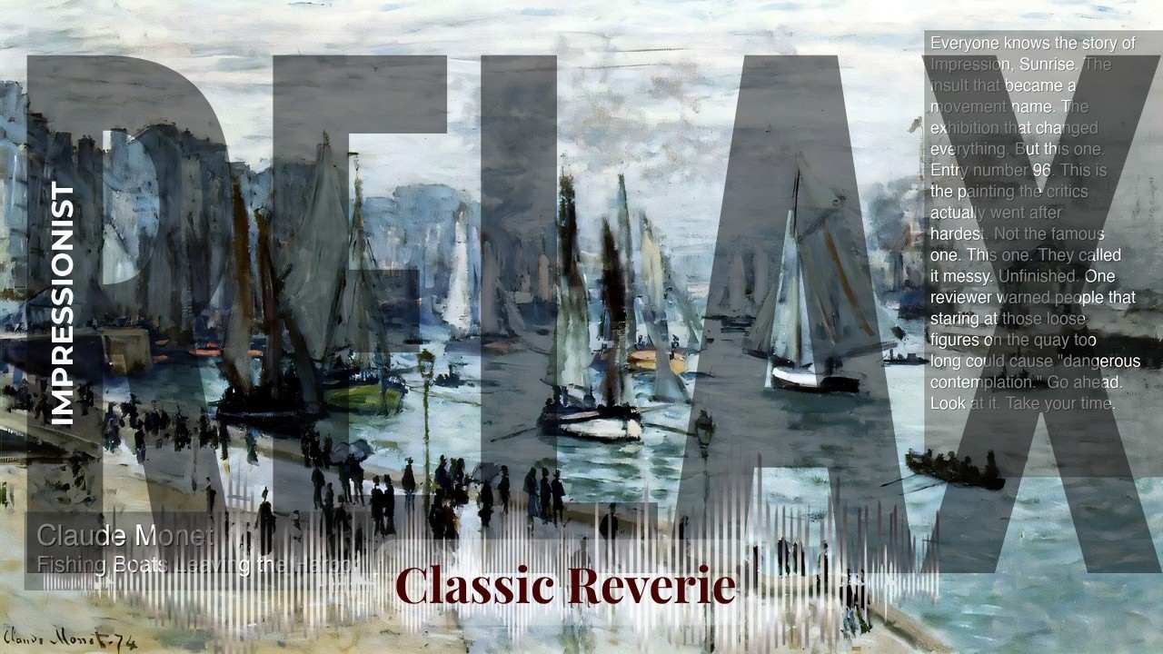 Relax - Classic Reverie with Impressionist | Monet · Fishing Boats Leaving the Harbor & others
