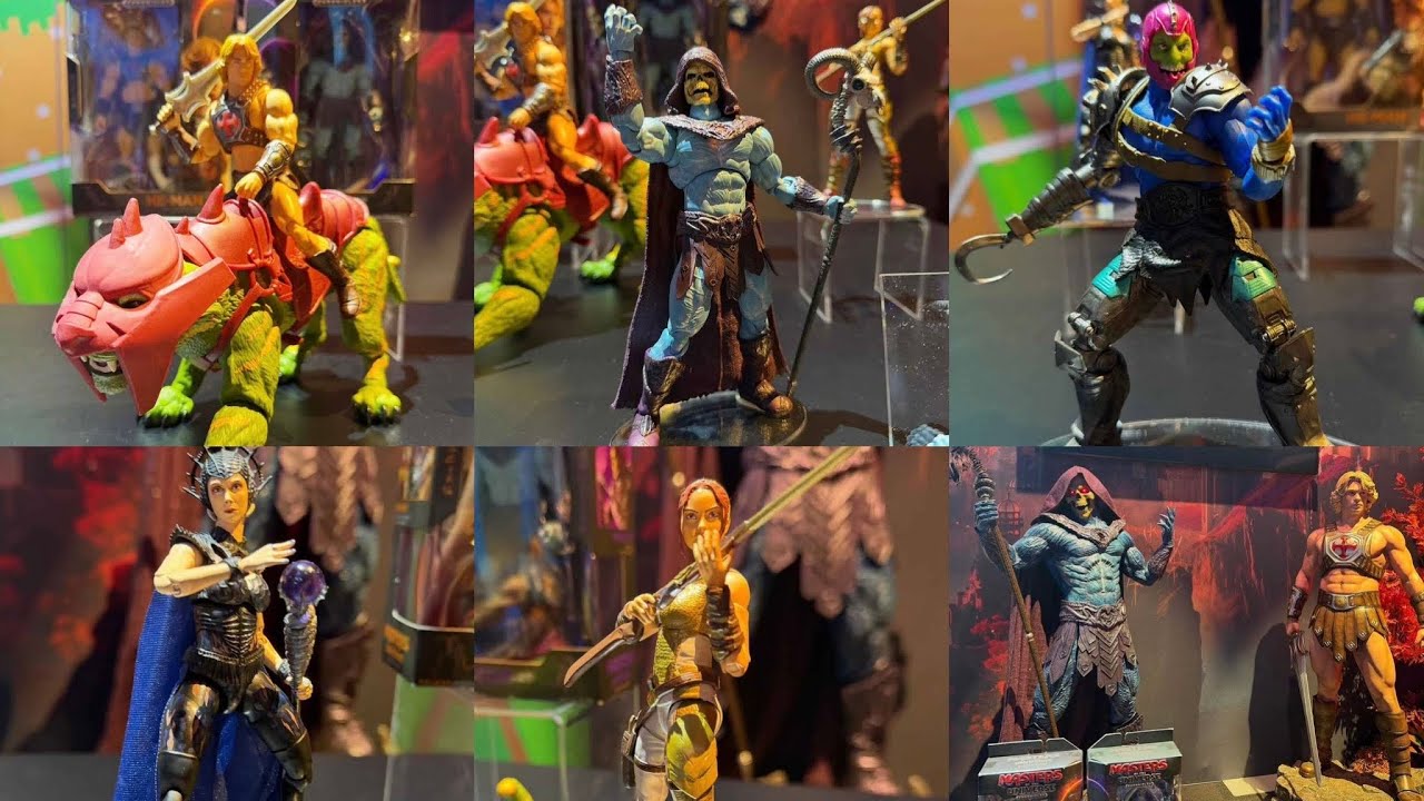 Новые изображения стенда Masters of the Universe MOTU Chronicles на выставке Toy Fair 2026.