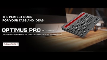 Optimus Pro Bluetooth 4 In 1 Keyboard for Power, Productivity, and Performance!