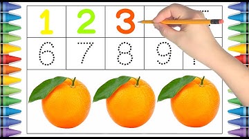 [숫자 놀이] 유아와 아이들을 위한 과일 숫자 1부터 10까지 따라 쓰기 | Write number 1 to 10 |  Learn numbers