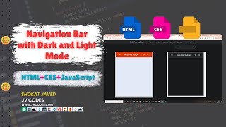 How to Create a Navigation Bar with Dark and Light Mode in #HTML #CSS #JavaScript? #coding #menubar