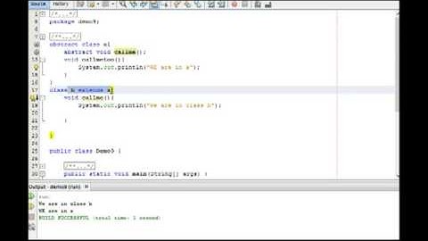 Abstract class in java in hindi and English language.