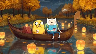 Finn &amp; Jake&#39;s Nocturne 🛶 Serene Autumn Evening - Lofi Mix - Focus &amp; Calm