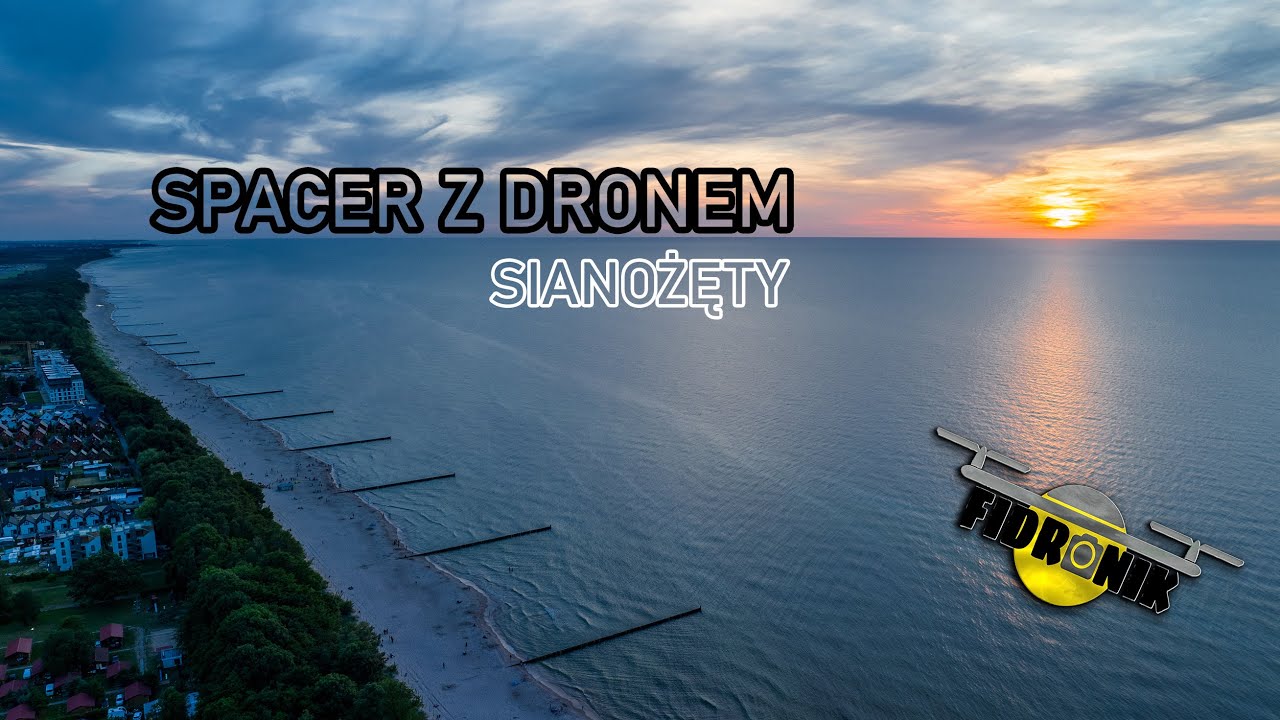 Spacer z dronem odc.12, Sianożęty, Morze Bałtyckie lipiec 2023, 4K DJI Mavic3