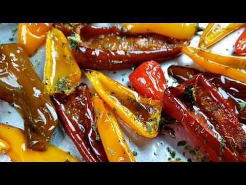 braised sweet bell peppers