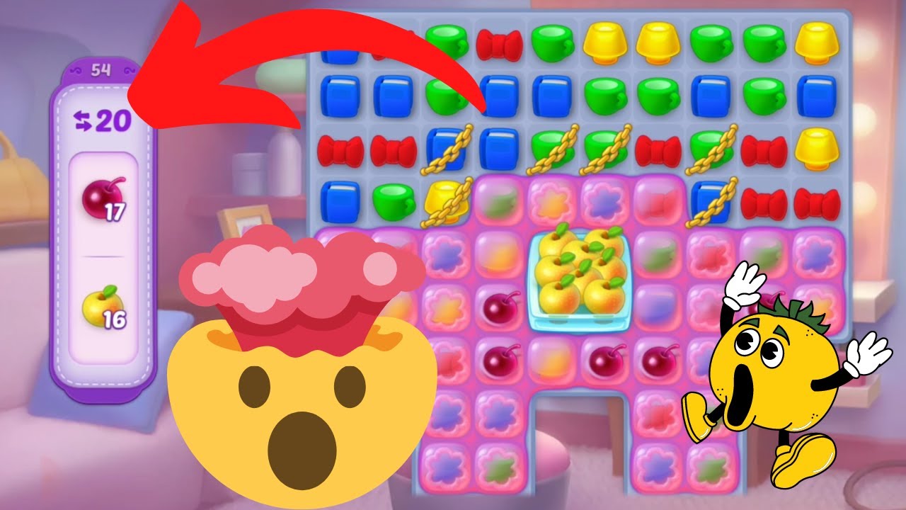 😱 Homescapes Level 54 Only 20 Moves Can I Beat? Homescapes