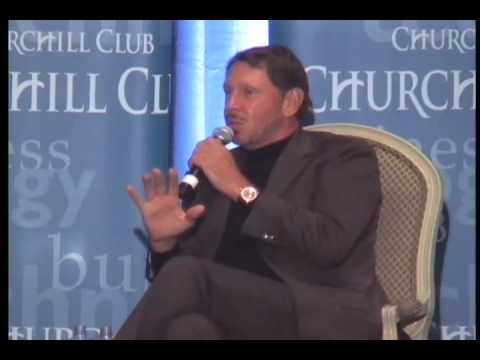 Larry Ellison & Ed Zander at the Churchill Club 9....