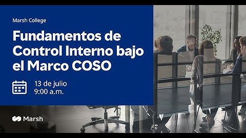 Marsh College Fundamentos de Control Interno bajo el Marco COSO
