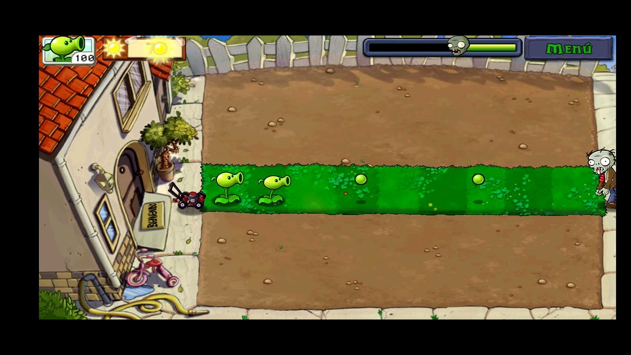Plantas vs zombies - Nivel 1 - YouTube