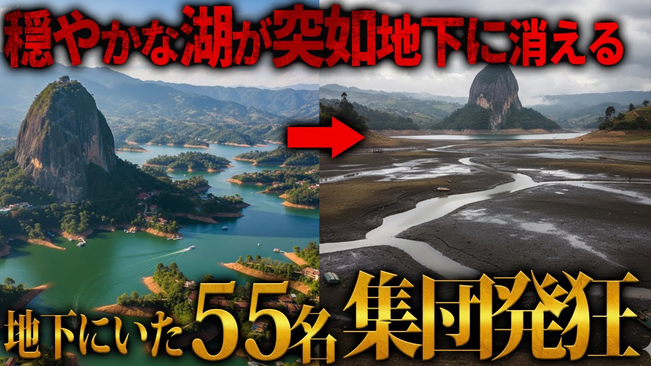 【湖が水没】穏やかな湖が史上最大の人口渦潮を生み出し水没…地下457mで働く55人に押し寄せる湖。ペニョール湖消失事故