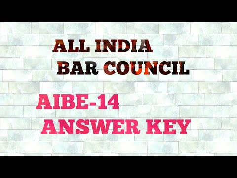 AIBE-14 OFFICIAL ANSWER KEY