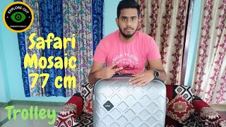 Safari Mosaic 77cm Trolley Bag | Silver 