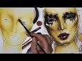 Alien Queen Bee Face Chart Time Lapse Drawing