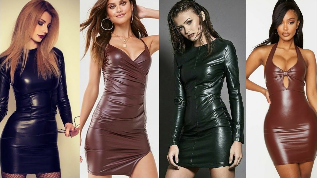 Elegant collection of Faux leather mini bodycon dresses | leather Mini dress for girls 2021