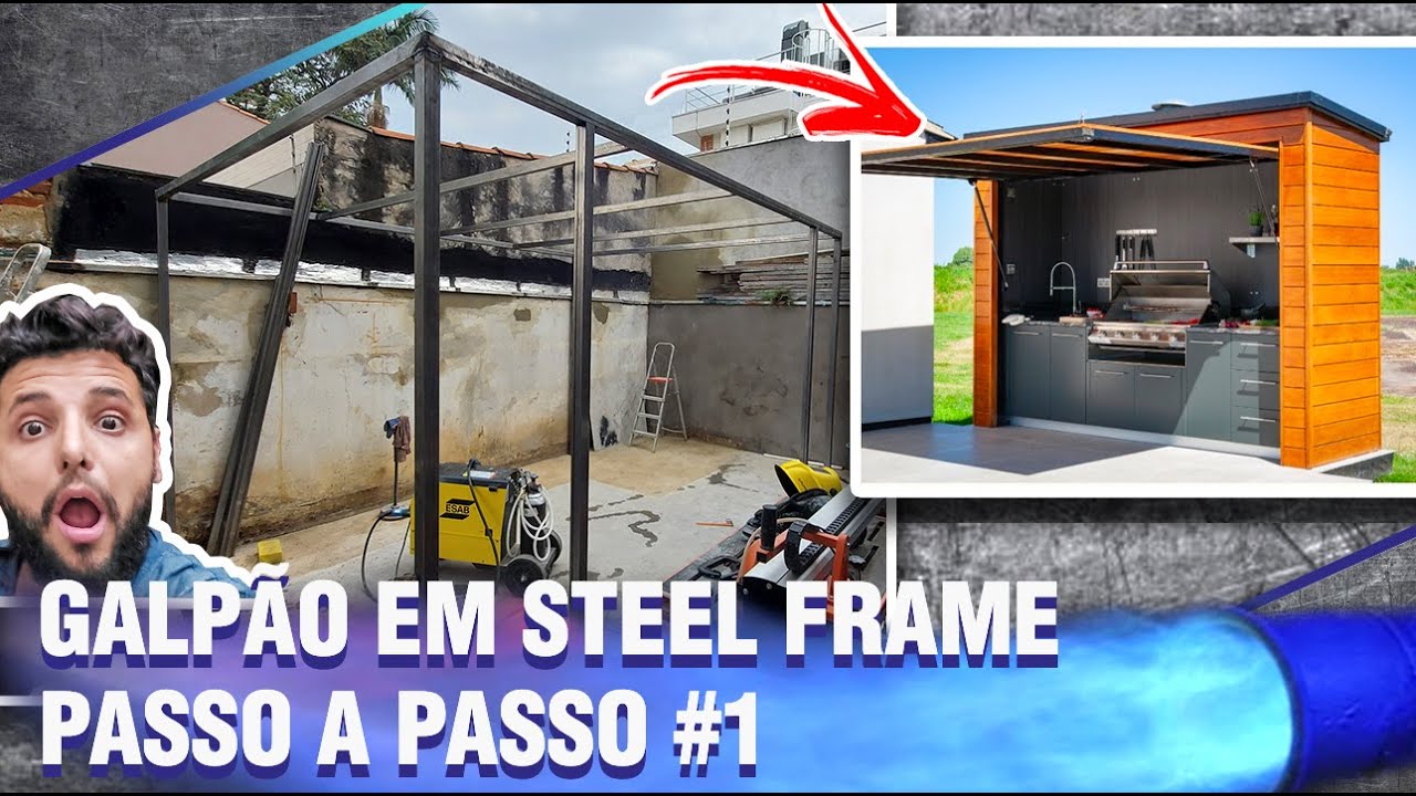 GALPÃO EM STEEL FRAME PASSO A PASSO - DIY #1 I construção a seco