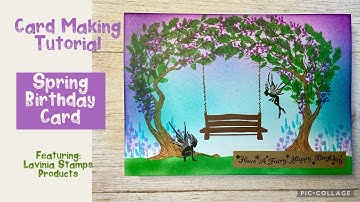 Card Making Tutorial-Spring Birthday Card with VersaFine Clair Inks & Lavinia Stamps products