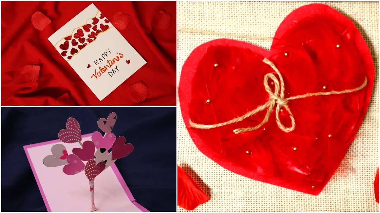 3 different Valentine's day card ideas 2021/ diy cards/ handmade cards/