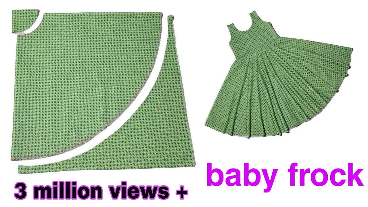 Full umbrella cut baby frock cutting and stitching 4 to 6 year girl -  YouTube