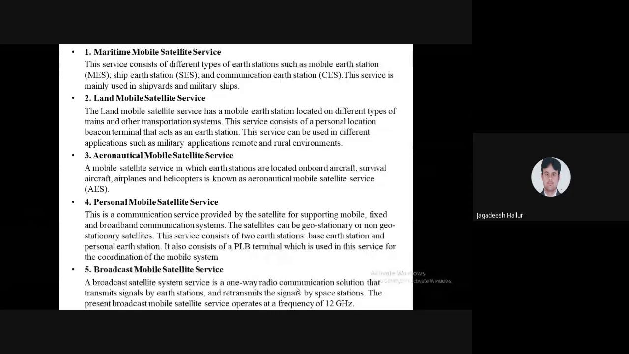 Types of earth station