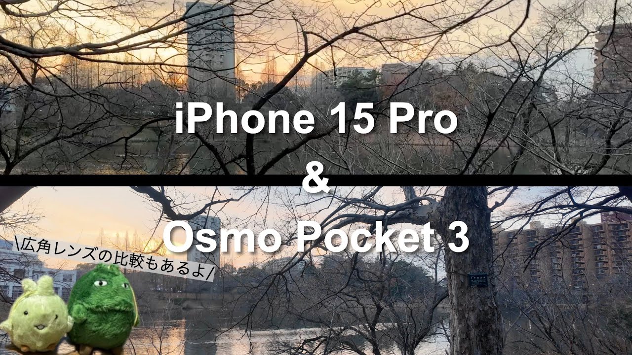 Osmo Pocket 3とiPhone 15 Proを比較してみた