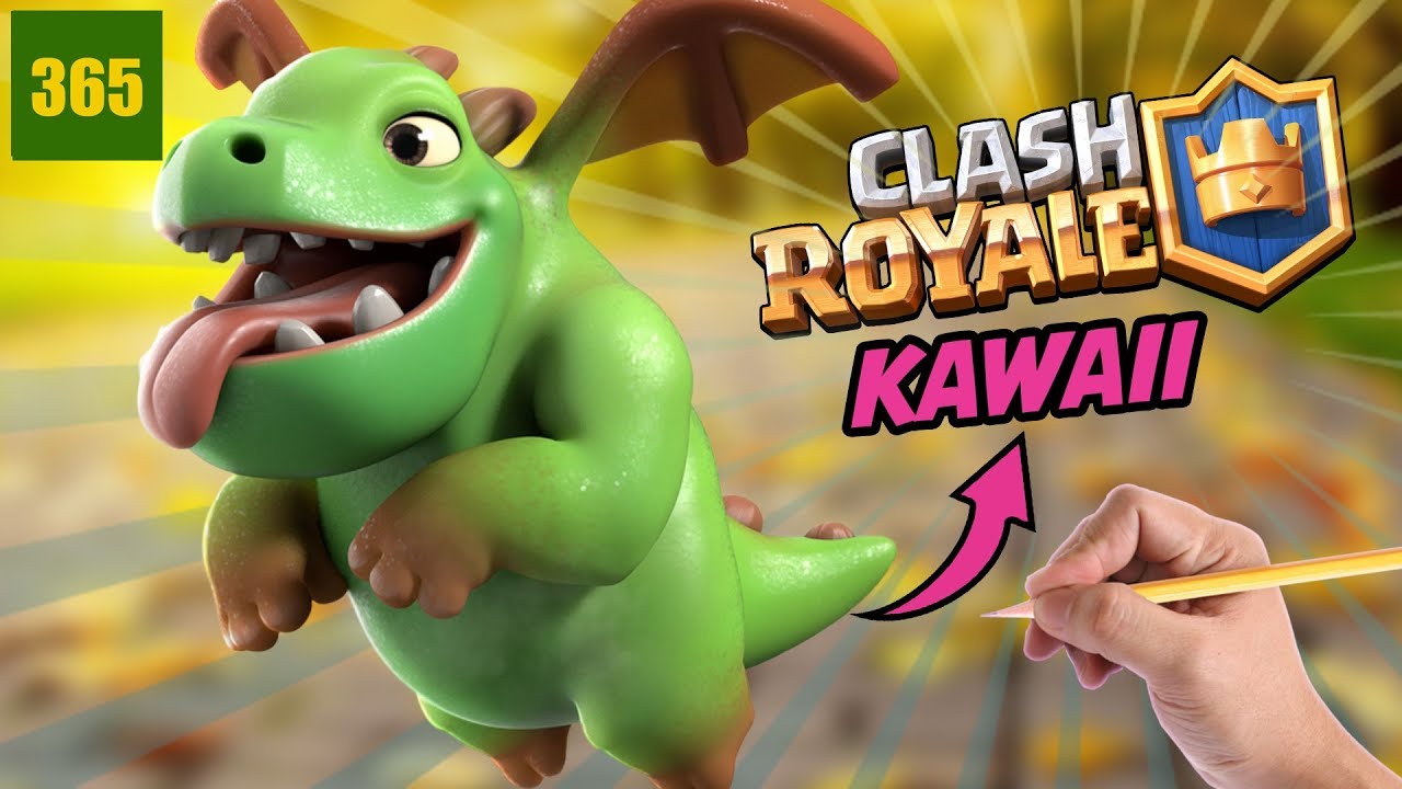 Comment Dessiner Dragon Clash Royale Kawaii Clash Of Clans Challenge