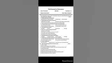 9th Standard | Social Science | Midterm Exam Question Paper #SocialScience #SummativeAssessment #SA1