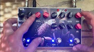 “MiGo” delay, chorus, white noise, dual tremolo