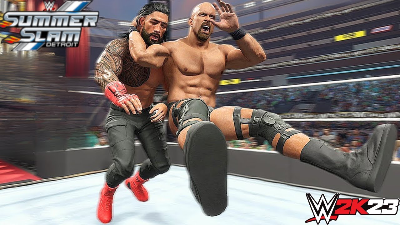 WWE 2K23 - Stone Cold vs Roman Reigns - WWE Championship|Steam [4K60]