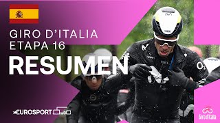 El gélido tiempo crea caos 🥶 | Giro de Italia - Resumen Etapa 16 | Eurosport Cycling