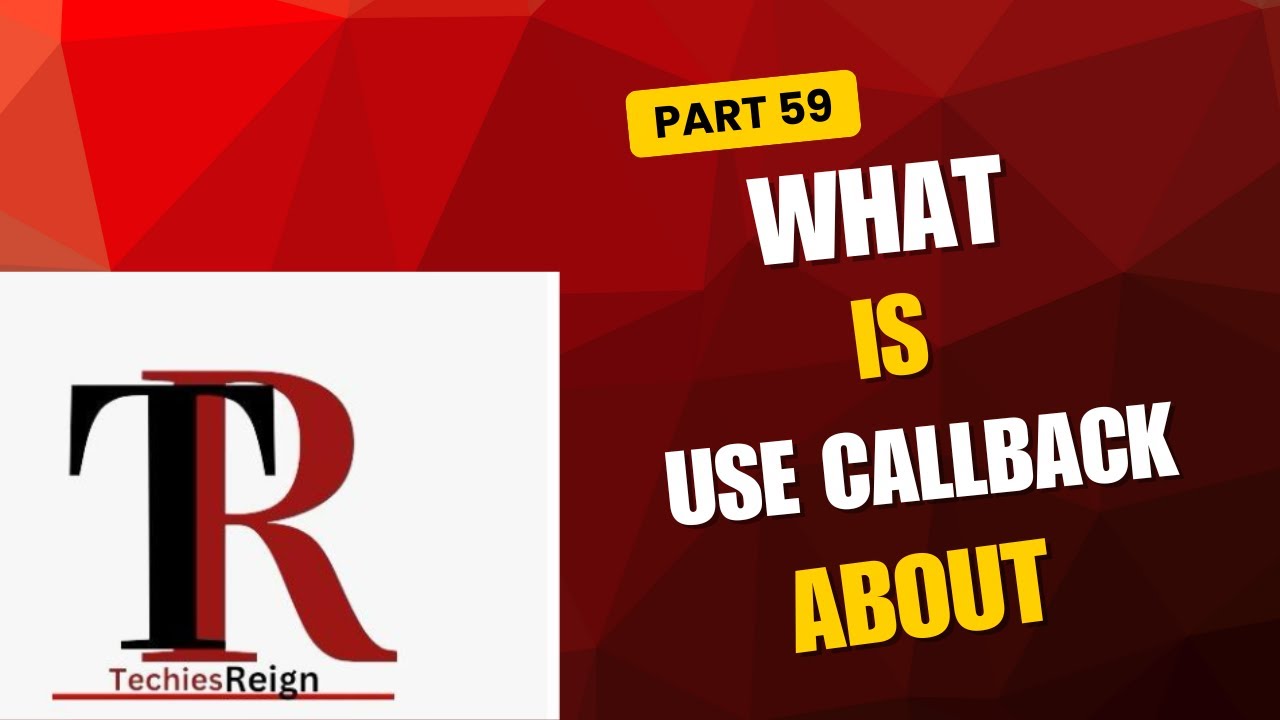 What is use callback function? - YouTube