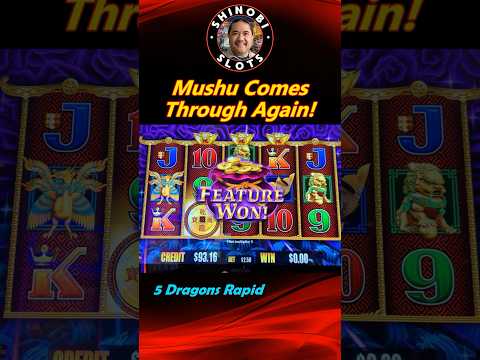 Mushu Comes Through Yet Again in 5 Dragons Rapid For Me! #shinobislots #shorts #shortfeed