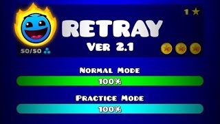Level on geometry dash retray with 3 coins !