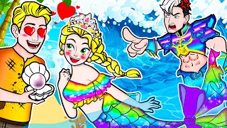 [🐾 Diy Dolls🐾] Elsa Frozen Mermaid And Poor Vs Rich Boyfriend - Lol Surprise Diys