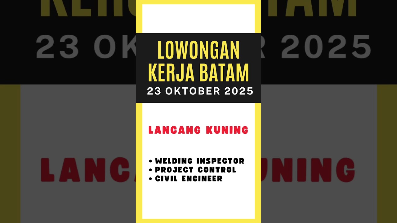 Loker Batam 23 Oktober 2025 
