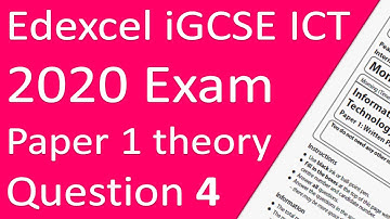 Edexcel iGCSE ICT 2020 Paper 1 Question 4