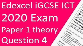 Edexcel iGCSE ICT 2020 Paper 1 Question 4