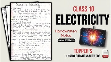 Class 10 Physics Electricity Notes | Class 10 physics Chapter 3 Notes | #handwrittennotes