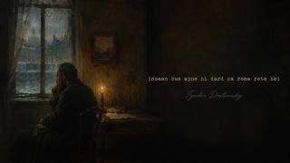 jiski koi jadein nahi, uska koi bhagwan nahi ... ( 40+ quotes of dostoevsky )
Fyodor Dostoevsky believed that the human heart is a complicated place. We are always fighting a battle between what is smart and what we actually want to do. His ideas show us the raw truth about how we live, suffer, and find meaning.
The Heavy Weight of Freedom
People love to be free. In fact, humans have always wanted to do exactly what they feel like doing, even if it is bad for them.
Desire over logic: We often ignore common sense just to get what we want. We will risk our peace, our money, and our respect just to satisfy a strong desire.
The fear of choice: Even though we want freedom, it scares us. People are terrified of making big decisions or taking a new step in life. Out of fear, many people just freeze and do nothing.
Finding a guide: Because total freedom is so confusing, sometimes the bravest thing we can do is let go of our stubbornness. By trusting a wise teacher (an elder) and following their path, we can finally escape our selfish desires and find our true selves.
The Fire of Pain and Sadness
If you have a smart mind and a deep heart, you will experience pain. Dostoevsky says that truly great people always carry a heavy sadness inside them.
Our own tears: At the end of the day, a person usually only cries about their own pain.
Quiet and loud grief: Sometimes, sadness is quiet and stays hidden deep inside us for years. Other times, it explodes into loud tears because a person feels totally hopeless.
The lowest point: There is nothing more heartbreaking than looking around and realizing you have nowhere left to go in the whole world.
Healing through pain: Even though suffering is terrible, it has a purpose. Going through deeply painful times acts like a fire that burns away the bad parts of us, leaving our souls clean and pure.
Real Work and True Purpose
Just having food and a place to sleep is not enough for a human being. We need a real reason to live. Without a purpose, people feel empty and might even want to give up on life.
The trap of showing off: True greatness is not about wearing fancy clothes, getting famous, or showing off. The need to feel better than someone else is a fake pride that ruins people.
The beauty of hard work: The best and bravest work is usually quiet. It means doing something extremely hard, even when nobody is clapping for you, praising you, or knowing your name.
Growing in hard times: Poverty and difficult times are often what push a person to become a true artist or a better human.
Money, Faith, and Finding Our Roots
Many people chase money because they think it is freedom you can touch. But money cannot fix an empty soul.
The need for greatness: The biggest rule of human life is that we must have something much greater than ourselves to look up to and respect.
Needing a foundation: Without a higher belief or a bigger purpose, we slowly die inside. We need faith just as much as we need the dirt we walk on.
A person who has no roots—no solid ground under their feet—has no God. jiski koi jadein nahi, uska koi bhagwan nahi ... ( 40+ quotes of dostoevsky )