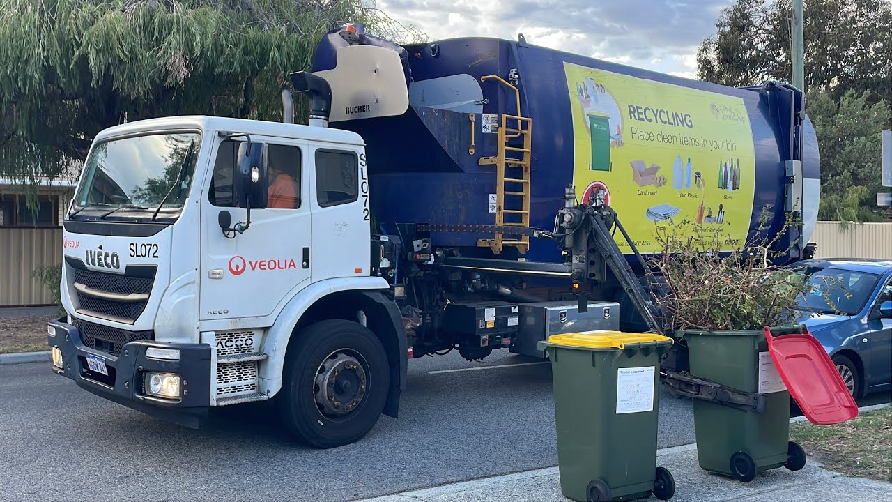 City of Perth garbage - Joondalup truck SL072 - YouTube