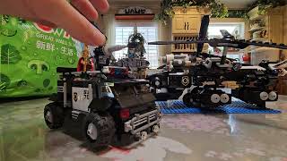lego movie copper chopper and swat van review!