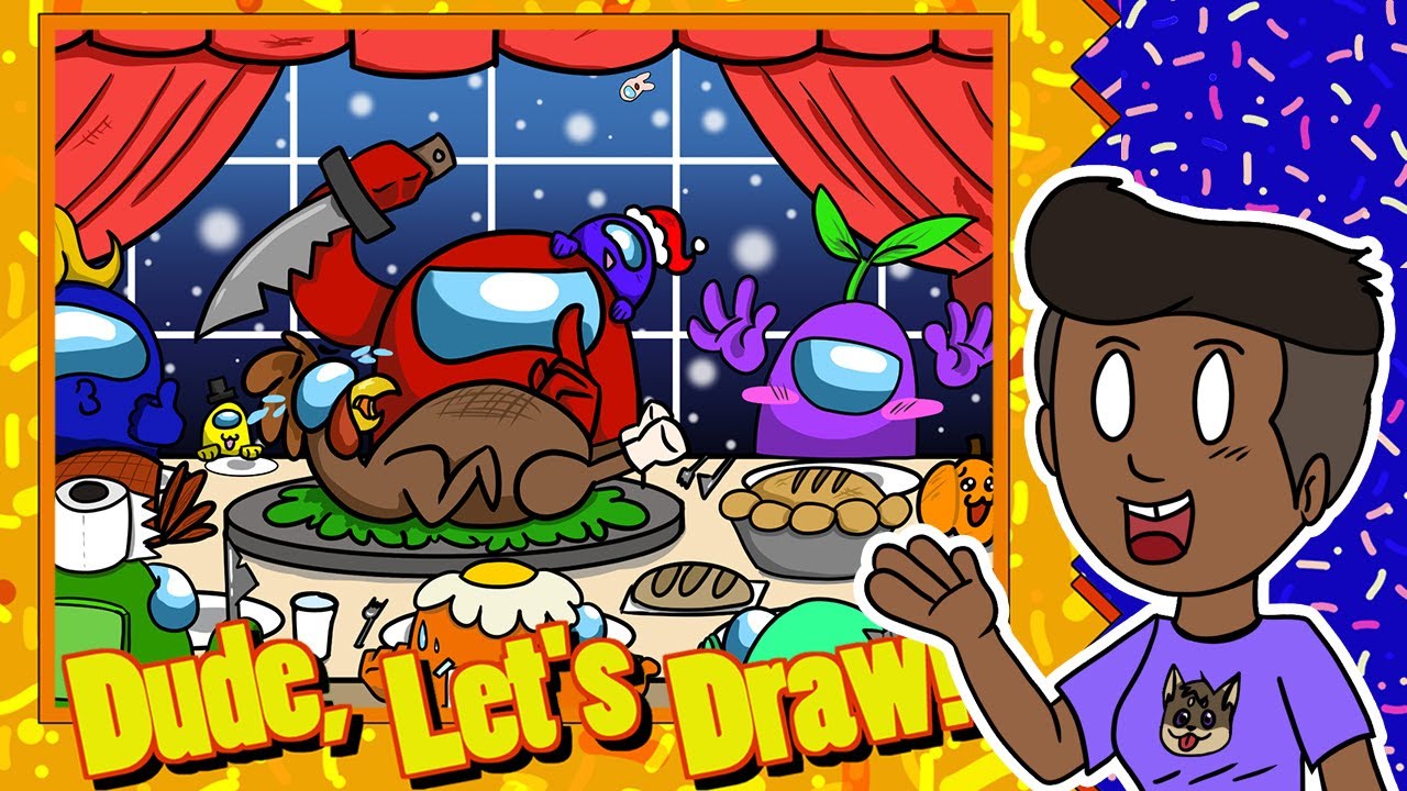 Among Us Christmas Speed Draw