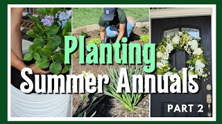 Planting Annuals + Decorating | Front Garden Makeover | Part 2