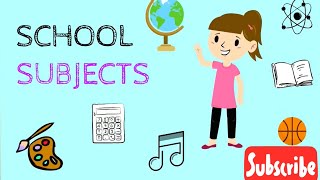 SCHOOL SUBJECTS FOR KIDS|School LESSONS VOCABULARY - maths, art, history